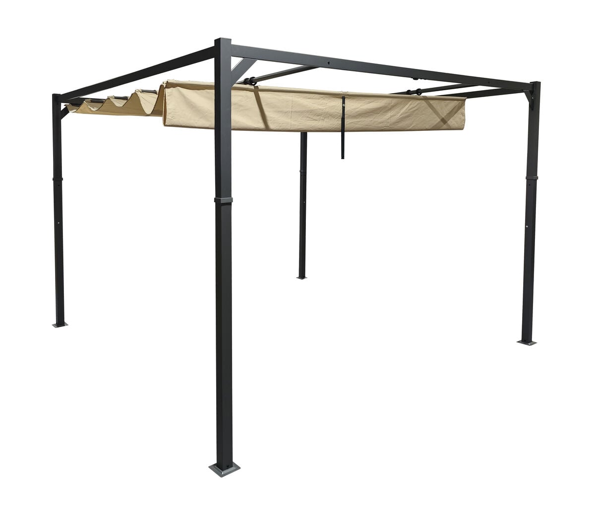 Veke Classic pergola 3x3 m musta/beige, asiakaspalautus